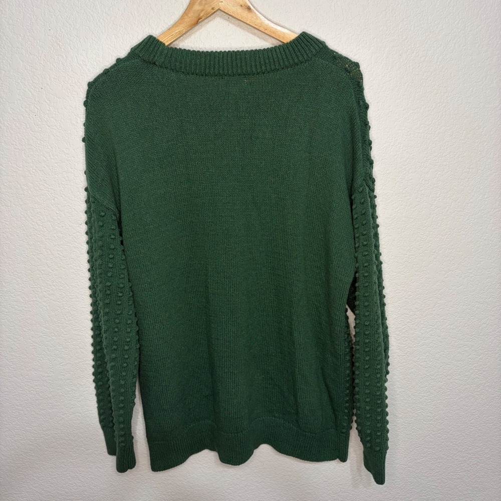 Lego x Target Forest Green Popcorn Knit Bobble Sweater Mens Large Crewneck - Picture 6 of 7